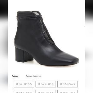 Daniella Shevel black leather boots size 36/5.5. New no box